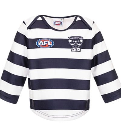 OJAM - Pivot - Burley Sekem Afl Geelong Cats Long Sleeve Replica Guernsey  Size 0 Toddler