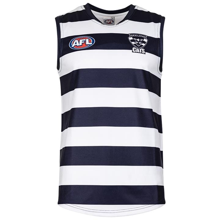 OJAM - Pivot - Burley Sekem Afl Geelong Cats Short Sleeve Replica Guernsey  Size S Mens