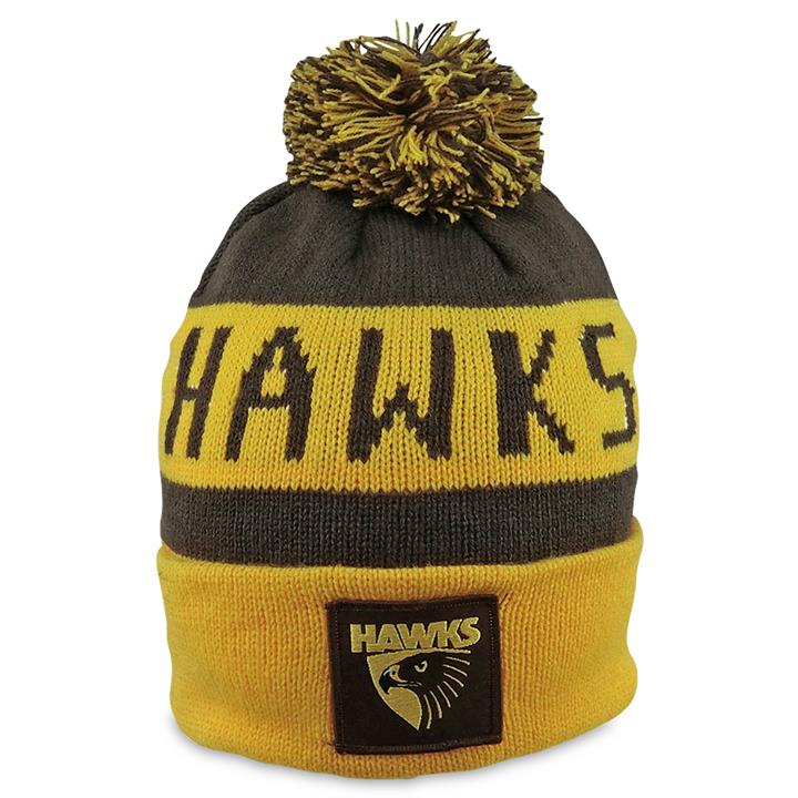 OJAM - Pivot - Burley Sekem Afl Hawthorn Hawks Bar Beanie  Size OS Unisex