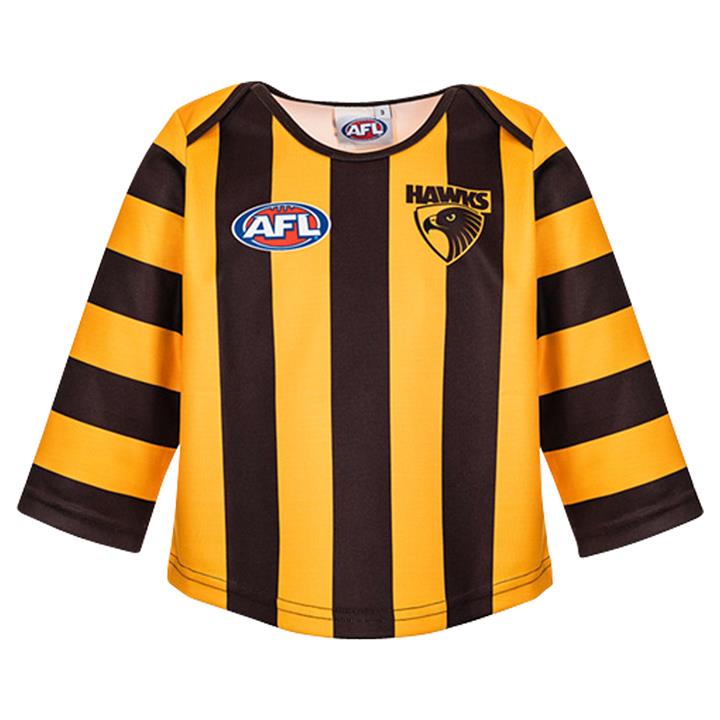 OJAM - Pivot - Burley Sekem Afl Hawthorn Hawks Long Sleeve Replica Guernsey  Size 0 Toddler