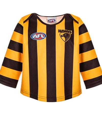 OJAM - Pivot - Burley Sekem Afl Hawthorn Hawks Long Sleeve Replica Guernsey  Size 0 Toddler
