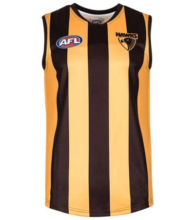 OJAM - Pivot - Burley Sekem Afl Hawthorn Hawks Short Sleeve Replica Guernsey  Size S Mens