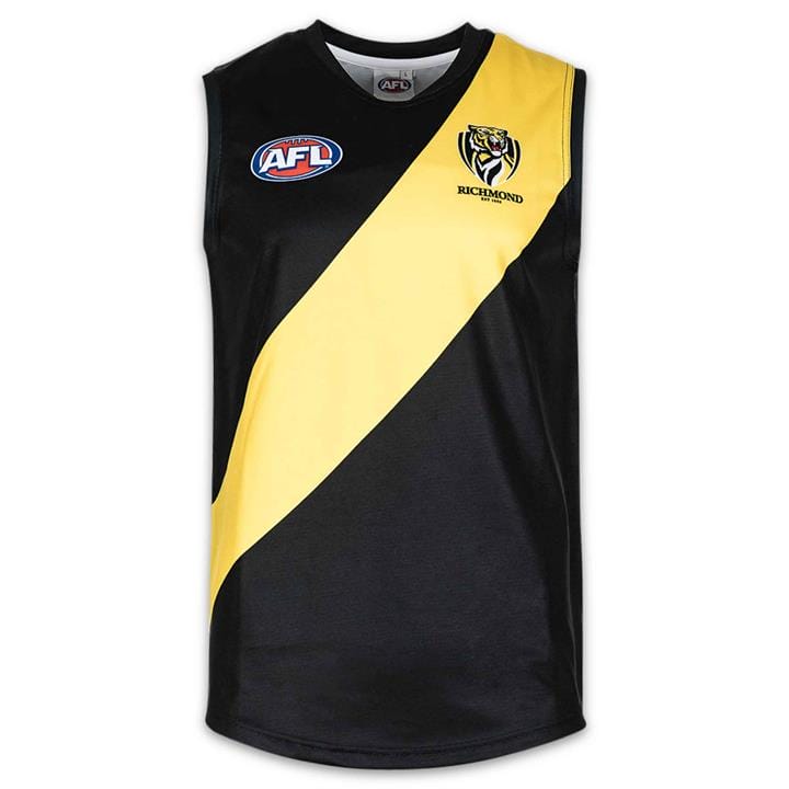 OJAM - Pivot - Burley Sekem Afl Richmond Tigers Short Sleeve Replica Guernsey  Size 4 Unisex
