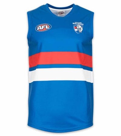 OJAM - Pivot - Burley Sekem Afl Western Bulldogs Guernsey Size 4 Kids
