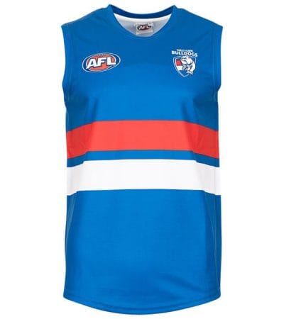 OJAM - Pivot - Burley Sekem Afl Western Bulldogs Short Sleeve Replica Guernsey  Size S Mens