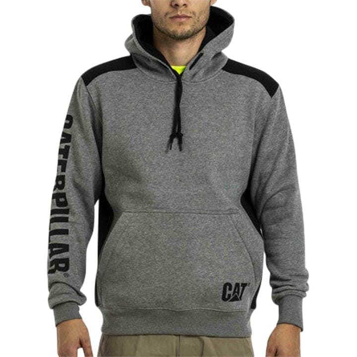 OJAM - Pivot - Caterpillar Logo Panel Hoodie  Size XS Mens
