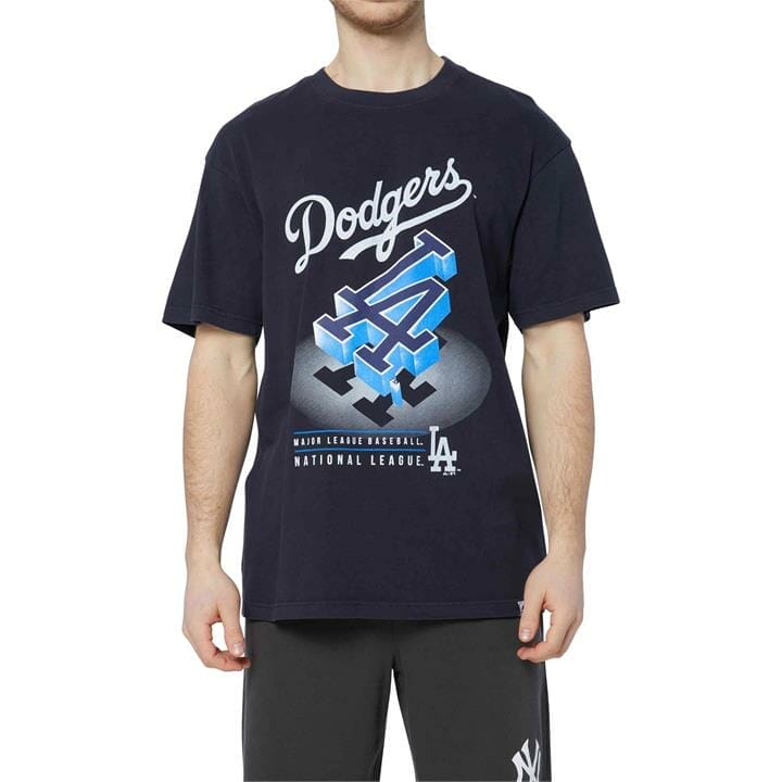 OJAM - Pivot - Majestic 3D Drop Shadow Tee Dodgers  Size S Mens