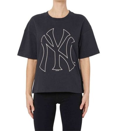 OJAM - Pivot - Majestic Big Logo Boxy Tee Yankees Size XS Womens