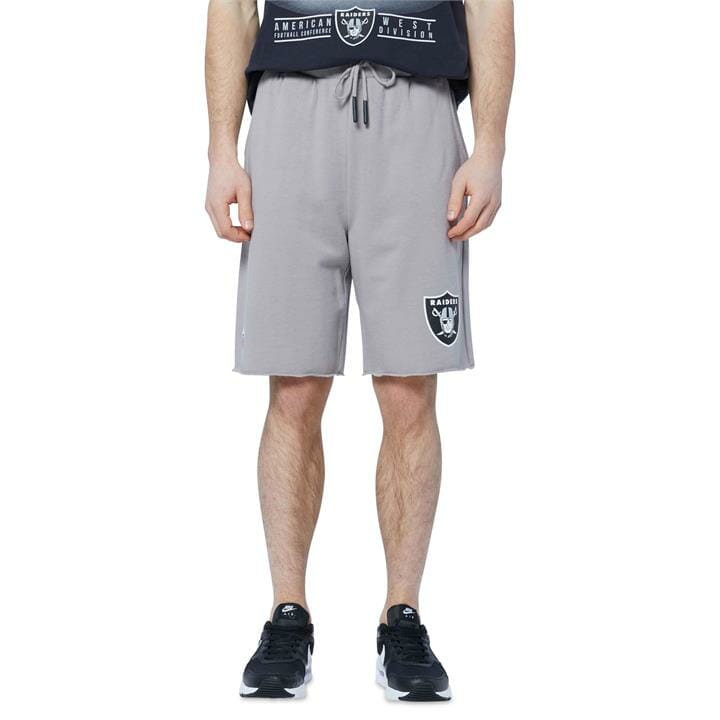 OJAM - Pivot - Majestic Nfl Oakland Raiders Raw Edge Fleece Short  Size S Mens