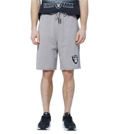 OJAM - Pivot - Majestic Nfl Oakland Raiders Raw Edge Fleece Short  Size S Mens