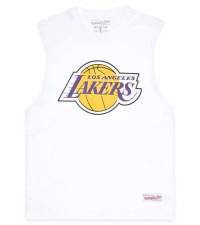 OJAM - Pivot - Mitchell & Ness La Lakers Retro Repeat Logo Muscle Tank Size S Mens