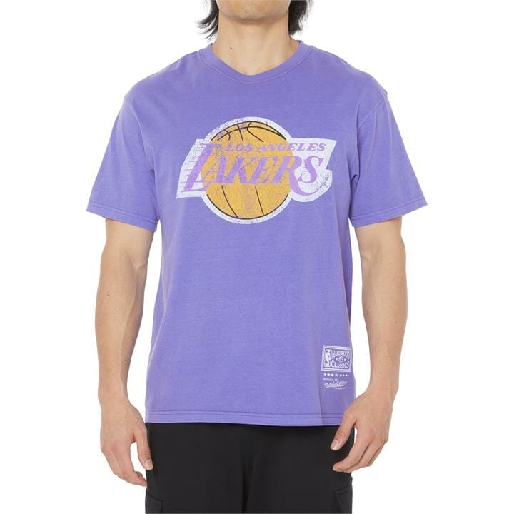 OJAM - Pivot - Mitchell & Ness La Lakers Vintage Big Logo Tee  Size S Mens