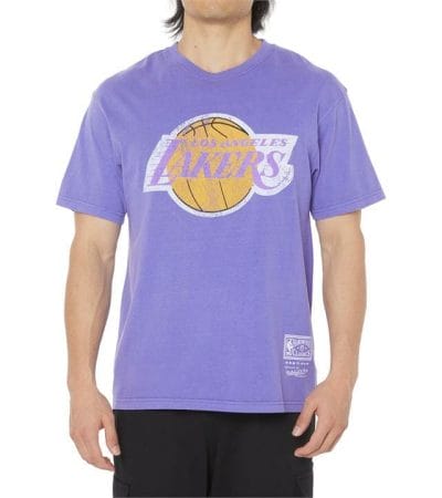 OJAM - Pivot - Mitchell & Ness La Lakers Vintage Big Logo Tee  Size S Mens