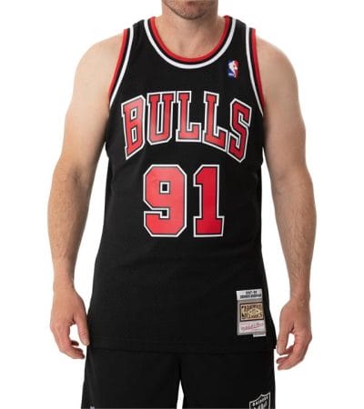 OJAM - Pivot - Mitchell & Ness Nba Swingman Jersey Rodman Blk  Size S Mens