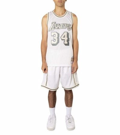 OJAM - Pivot - Mitchell & Ness Shaquille O'Neal Los Angeles Lakers Unbleached Swingman Jersey  Size S Mens