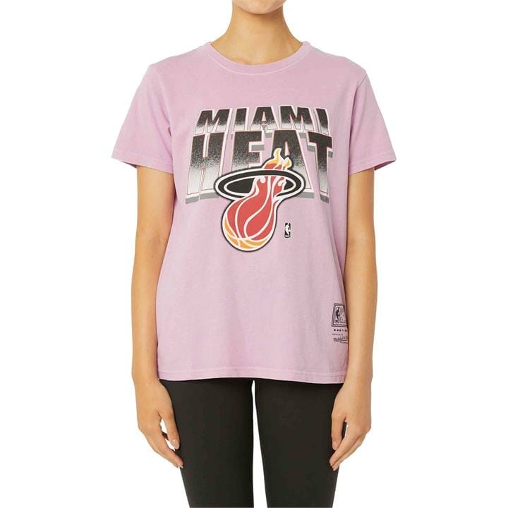 OJAM - Pivot - Mitchell & Ness Vintage 90'S Block Blur Miami Heat T-Shirt  Size XS Womens