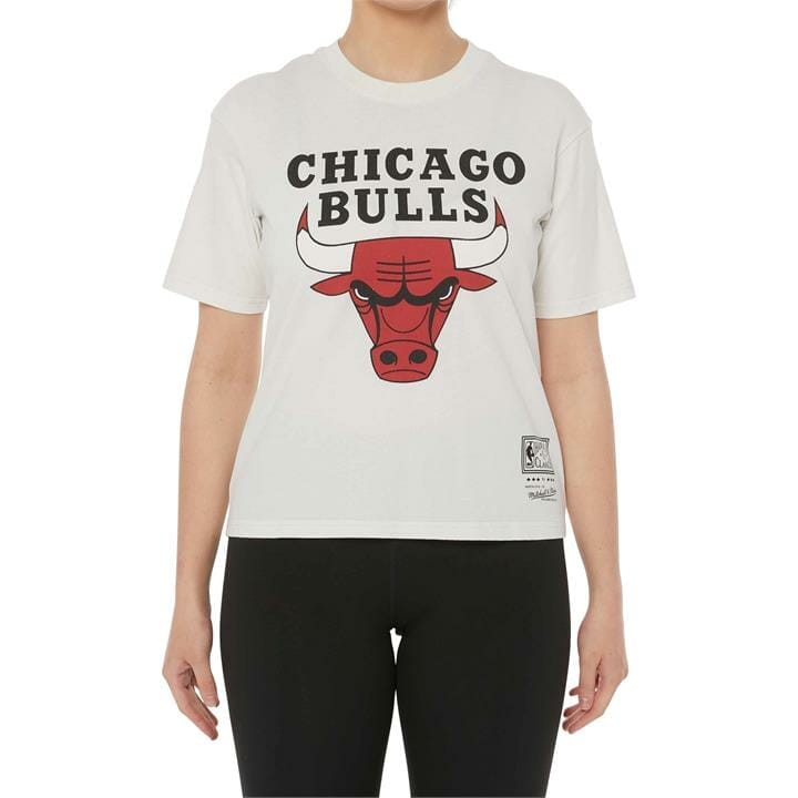OJAM - Pivot - Mitchell & Ness Vintage B2B Os Tee Bulls Vintage White  Size XS Womens