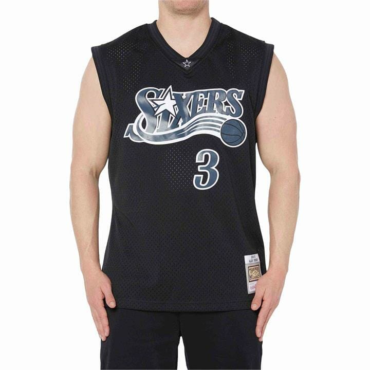 OJAM - Pivot - Mitchell & Ness White Logo Swingman Jersey 2000 Allen Iverson  Size S Mens