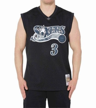 OJAM - Pivot - Mitchell & Ness White Logo Swingman Jersey 2000 Allen Iverson  Size S Mens