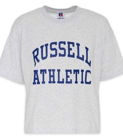 OJAM - Pivot - Russell Athletic Arch Logo Crop T-Shirt Size 8 Womens