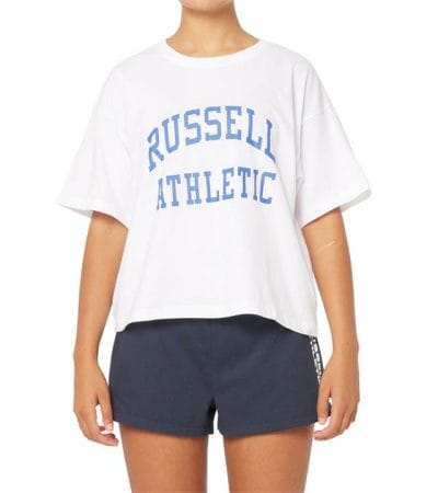 OJAM - Pivot - Russell Athletic Arch Logo Crop Tee  Size 8 Womens