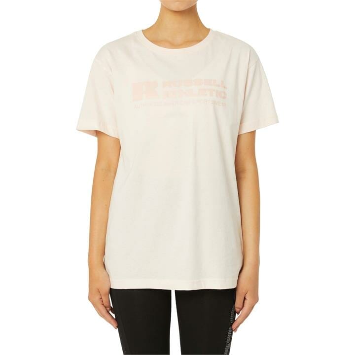 OJAM - Pivot - Russell Athletic Bar Logo Boyfriend Tee  Size 8 Womens